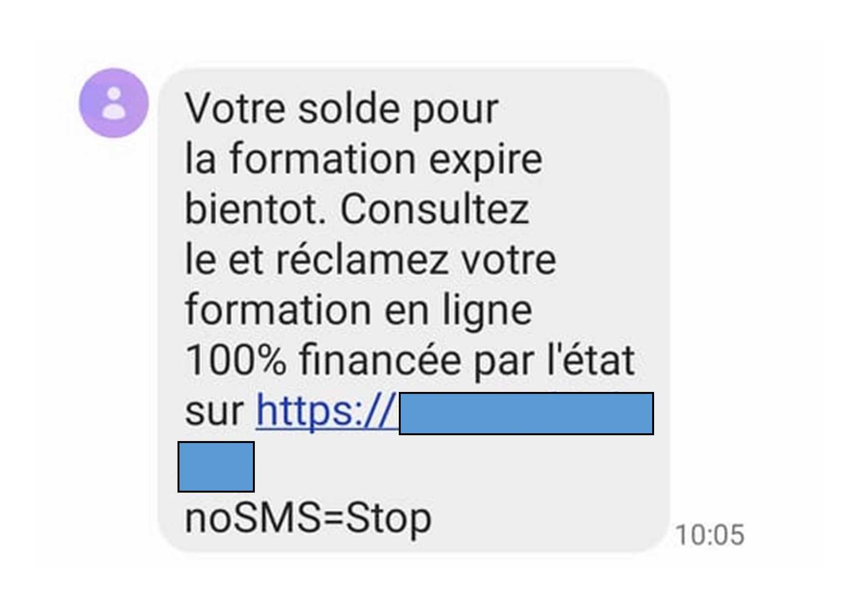 message SMS CPF